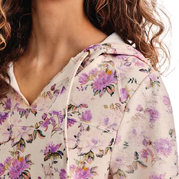 LoveShackFancy Women’s Kirby Floral Hoodie Sweater - Picture 7 of 7
